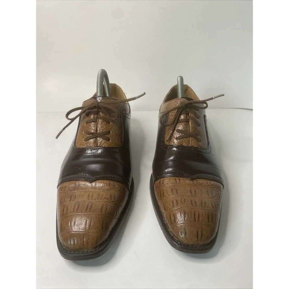 Bolano Men's Dress Shoe. Men's Size 9 Cognac/ Brown. WYND-215.Oxford Style Dress